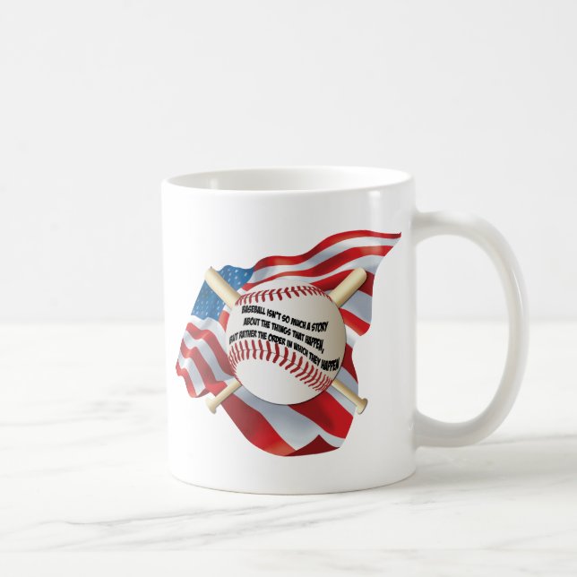 Taza De Café Bandera Americana Béisbol (Derecha)
