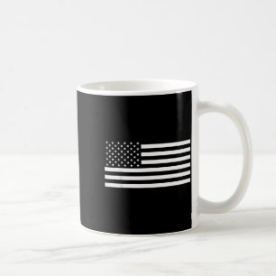 Taza De Café Bandera Americana Blanca Rosa