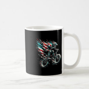 Taza De Café Bandera Americana Bmx Usa - Bmx Vintage Distressed