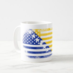 Taza De Café Bandera americana bosnio   Bosnia y Herzegovina