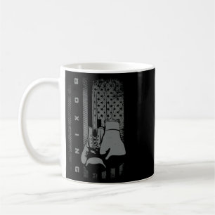 Taza De Café Bandera Americana Boxeo Para Mujeres Niños Hombres