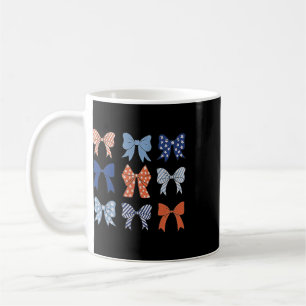 Taza De Café Bandera Americana Coquette Lazo Y Cintas Bandera D