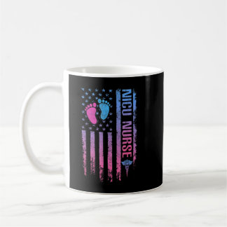 Taza De Café Bandera americana cuta - Enfermero patreótico de l