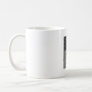 Taza De Café Bandera Americana de Abuelo Vintage Vector Patriót