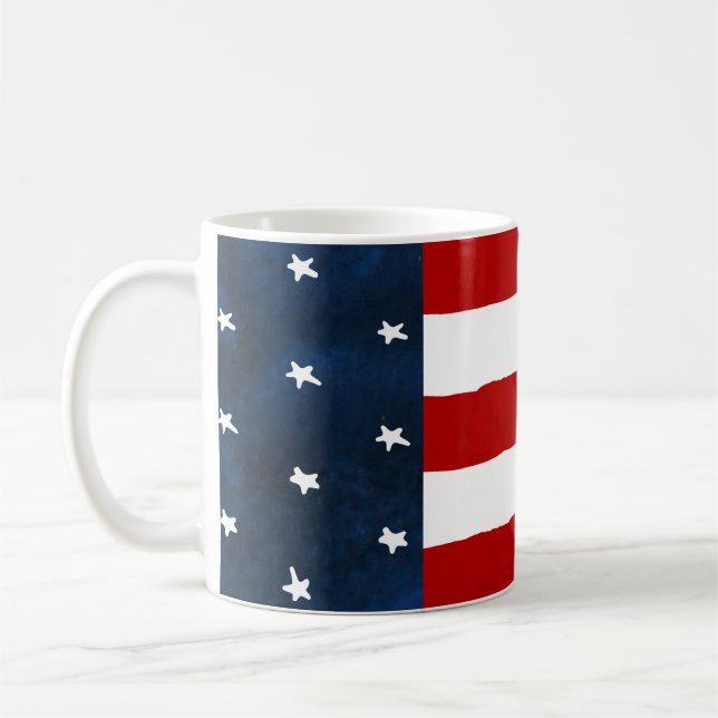 Taza De Café Bandera Americana de Agua al Estilo Americano (Izquierda)