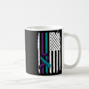 Taza De Café Bandera Americana de Conciencia de Prevención del