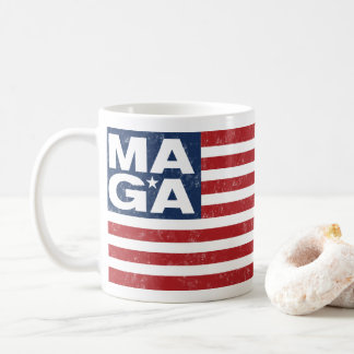 Taza De Café Bandera americana de MAGA