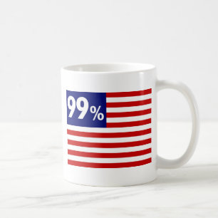 Taza De Café Bandera americana del 99% - ocupe Wall Street