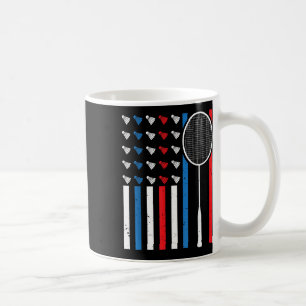 Taza De Café Bandera Americana Divertida Con Volantes De Bádmin
