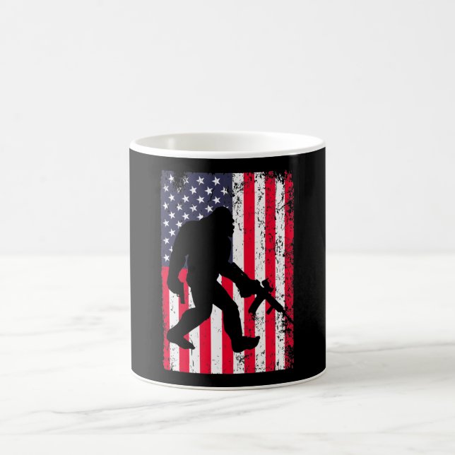 Taza De Café Bandera Americana Grande (Centro)