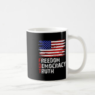 Taza De Café Bandera Americana Libertad Democracia Verdad Patri