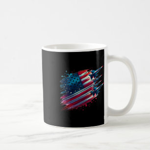 Taza De Café Bandera Americana Patriótica De Jets Voladores 4 D