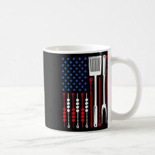 Taza De Café Bandera Americana Rbecue Son Dad Husnd Fathers Day