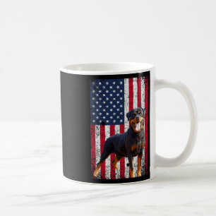 Taza De Café Bandera Americana Rottweiler Dog Lover Gracioso 4