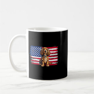 Taza De Café Bandera Americana Spaniel Perro Animal 4 De Julio