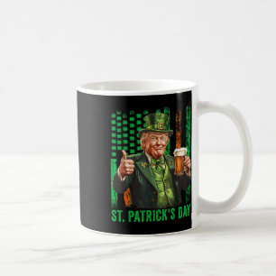 Taza De Café Bandera Americana Trump 2025 Vintage Día de San Pa