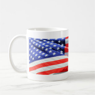Taza De Café Bandera americana, usted puede añadir las fotos