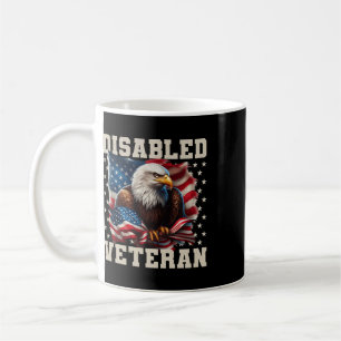 Taza De Café Bandera Americana Veterano Discapacitado Militar V