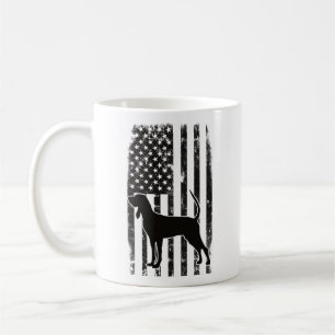 Taza De Café Bandera Americana y Coonhound