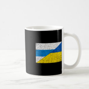 Taza De Café Bandera Antiguerra Rusa Bandera de Ucrania Net Voy