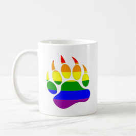 Taza De Café Bandera arcoiris del oso gay