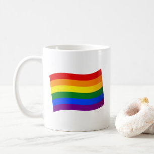 Taza De Café Bandera arcoiris Orgullo gay LGBT el amor LGBTQ es