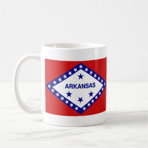 Taza De Café Bandera Arkansan + Mapa Mug