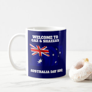 Taza De Café Bandera australiana Parrilla personalizada moderna