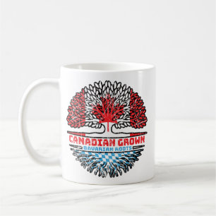 Taza De Café Bandera belga de raíces de árbol canadiense belga