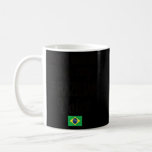 Taza De Café Bandera brasileña de la voz brasileña (Izquierda)