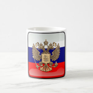 Taza De Café Bandera brillante rusa