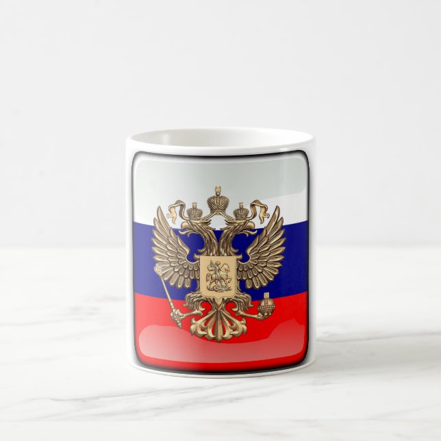 Taza De Café Bandera brillante rusa (Centro)
