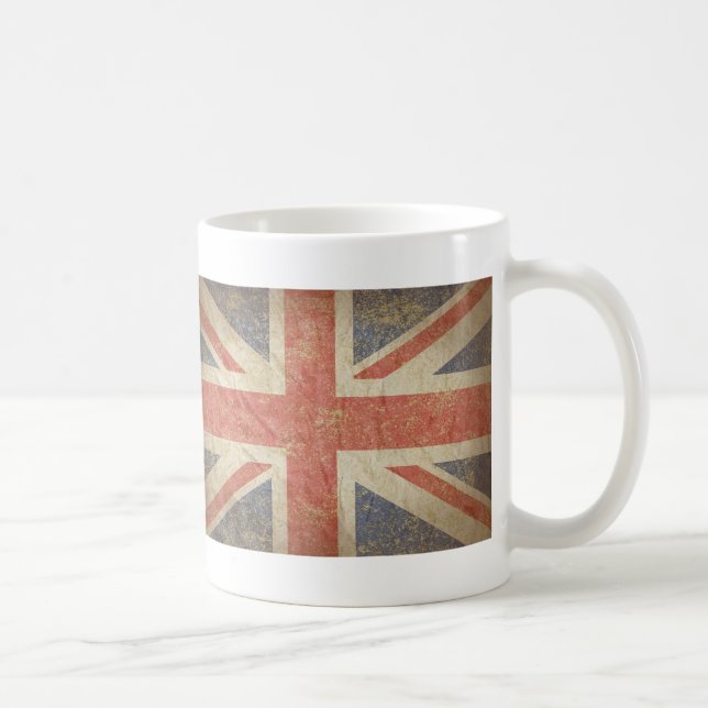 Taza De Café Bandera británica apenada (Derecha)