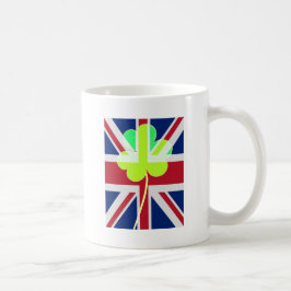 Taza De Café Bandera británica irlandesa Shamrock Clover St. Pa