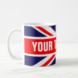 Taza De Café Bandera británica personalizada