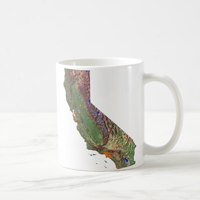 Taza De Café Bandera californiana + taquilla de mapa (Derecha)