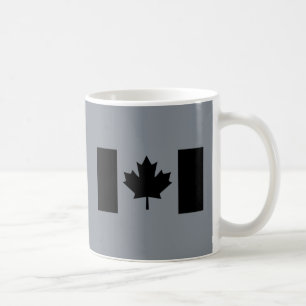 Taza De Café Bandera canadiense de estilo negro