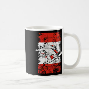 Taza De Café Bandera canadiense Snowboarding Gira Canadá Día Sn