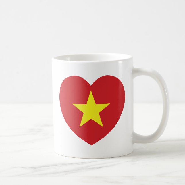 Taza De Café Bandera cardíaca de Vietnam (Derecha)