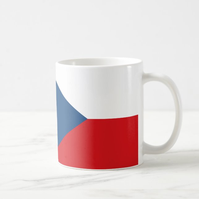 Taza De Café Bandera checa Cerámica Mug (Derecha)