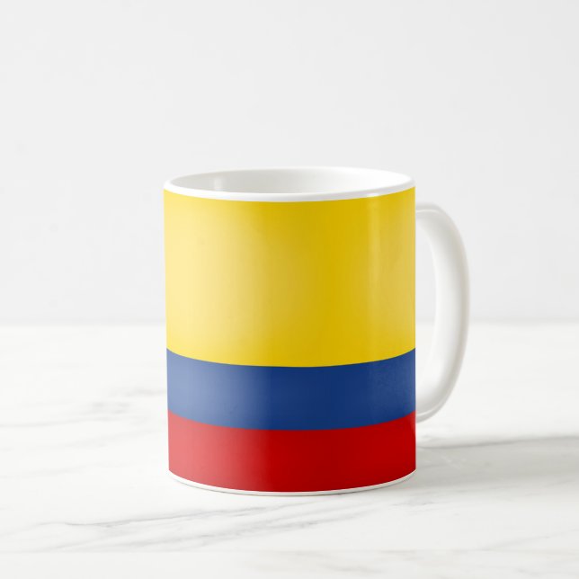 Taza De Café Bandera colombiana de Guay (Anverso derecho)
