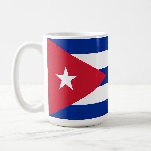 Taza De Café Bandera colorida de Cuba (Izquierda)