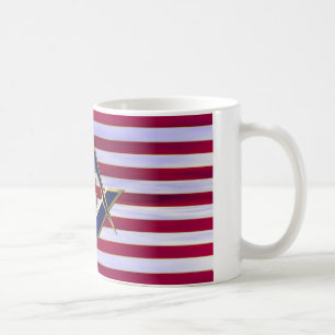 Taza De Café Bandera con el cuadrado y los compases