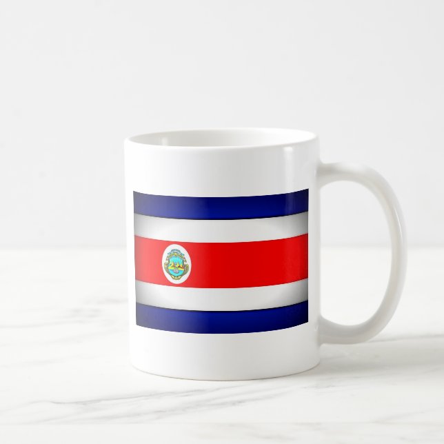 Taza De Café Bandera costarricense estilizada (Derecha)