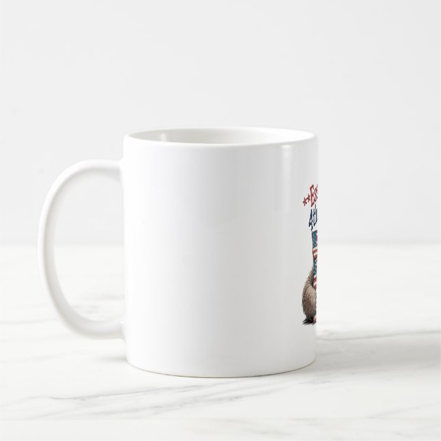 Taza De Café Bandera de abrazo eslovaco 4 de julio (Izquierda)