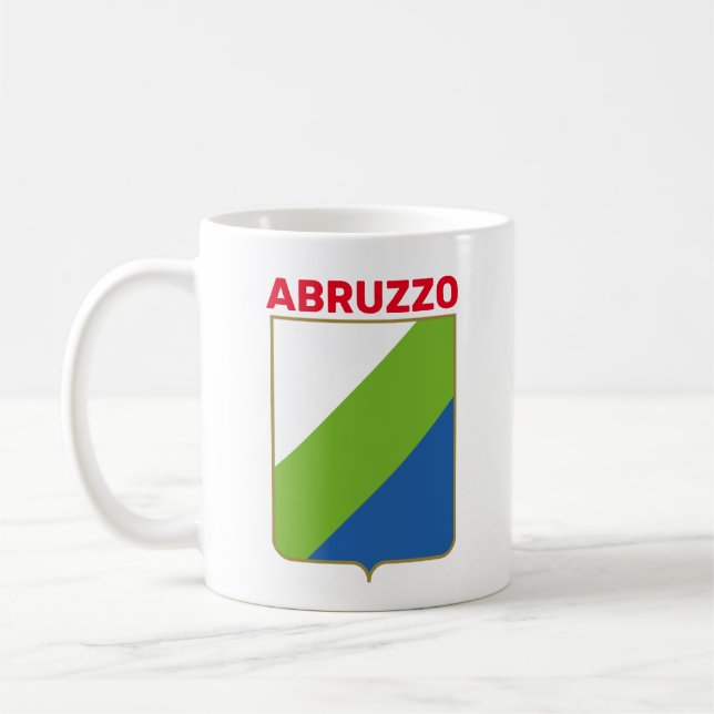 Taza De Café Bandera de Abruzzo (Italia) (Izquierda)