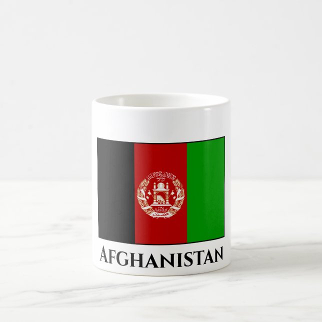 Taza De Café Bandera de Afganistán (Centro)