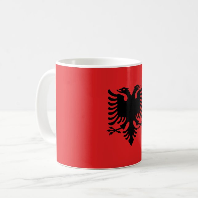 Taza De Café Bandera de Albania (Anverso izquierdo)