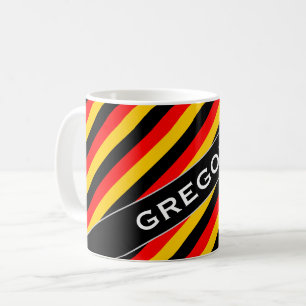 Taza De Café Bandera de Alemania inspirada en el patrón de fra