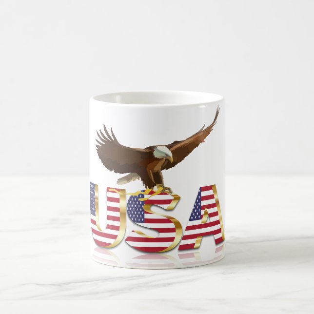Taza De Café Bandera de American Eagle (Centro)